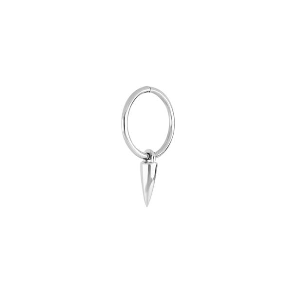 Nordahl\'s Rhd. sølv creoler FUNKY52 spike 1stk