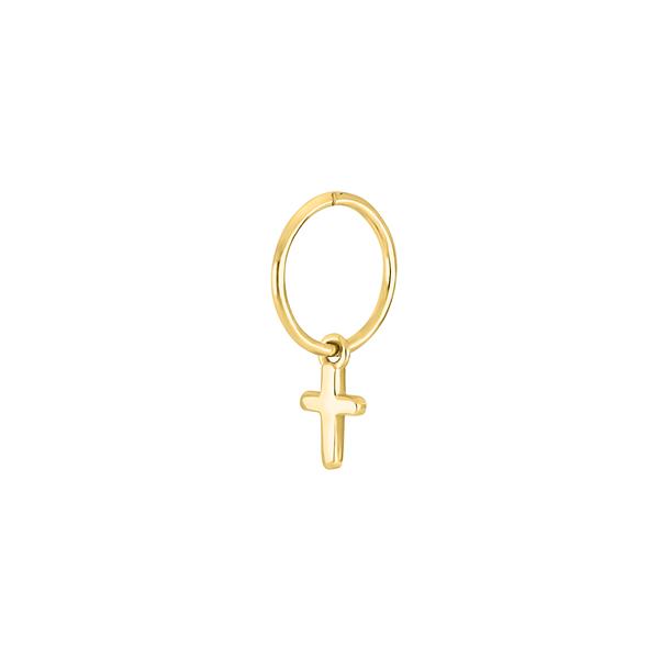 Nordahl\'s Forgyldt sølv creoler FUNKY52 kors 1stk