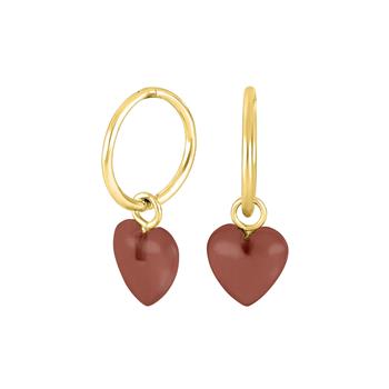 Nordahl's Forgyldt creoler YOU52 red onyx