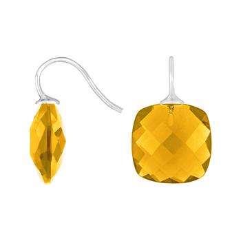 Heinzendorff's Rhod. sølvøreh. m/glas facetteret farve70