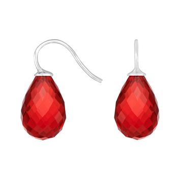 Heinzendorff's Rhod. sølvøreh. m/glas facetteret farve20