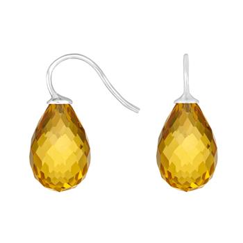 Heinzendorff's Rhod. sølvøreh. m/glas facetteret farve70