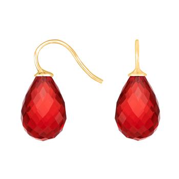 Heinzendorff's Forg. sølvøreh. m/glas facetteret farve20