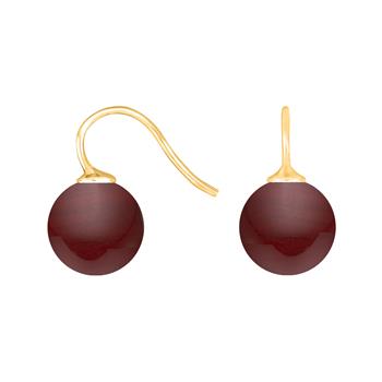 Heinzendorff's Forg. sølvøreh. m/bøhmisk kvartsglas kugle 12mm