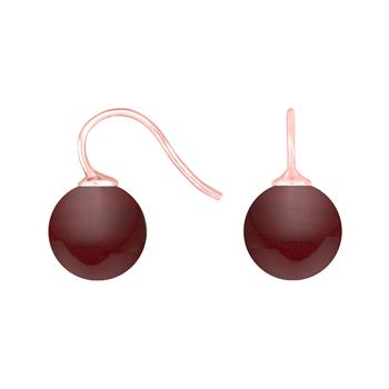 Heinzendorff's Rosaforg. sølvøreh. m/bøhmisk kvartsglas kugle 12mm