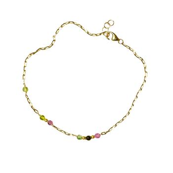 San - Links of Joy's 18kt armbånd & halskæde med turmalin 16+1cm