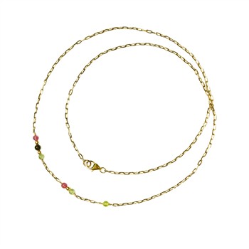 San - Links of Joy's 18kt armbånd & halskæde med turmalin 16+1cm