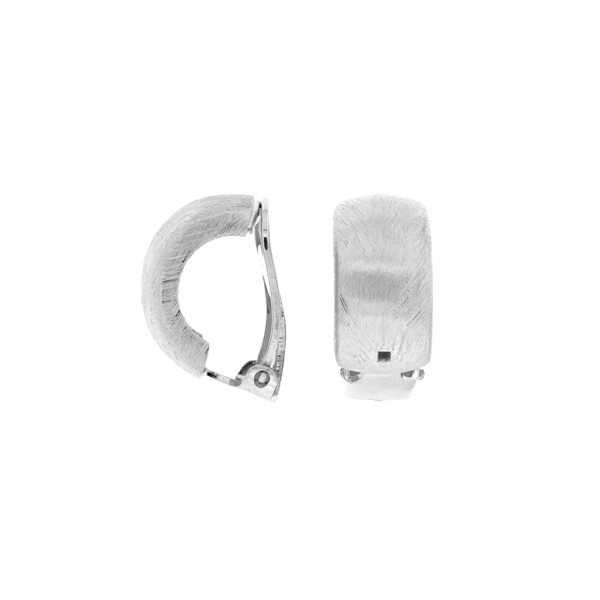 Heinzendorff\'s Rhod. sølv mat clips Lili 15x8mm