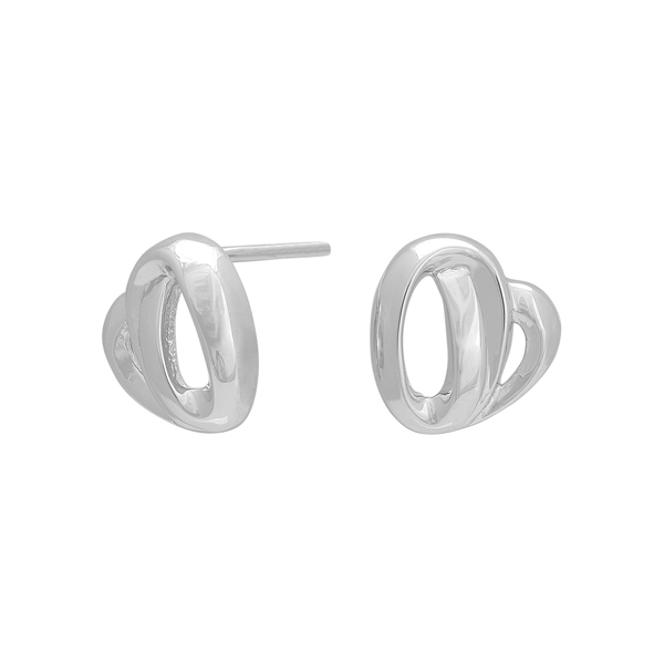 Siersbøl\'s rhodineret sølv ørestikker hjerte