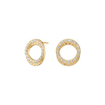 Siersbøl's 8kt. guldørestikker cirkel m/cz