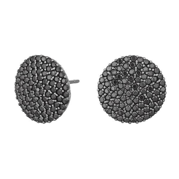 Joanli Nor\'s Sort rhodineret sølv øreringe BELLNOR 12mm
