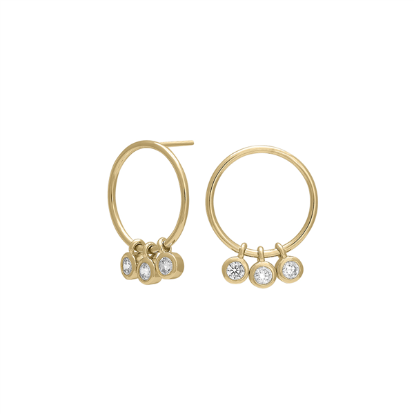 Joanli Nor\'s Forgyldt sølv ørestikker EMMYNOR 22mm