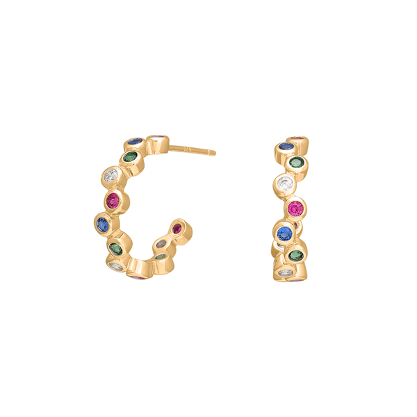 Joanli Nor\'s Forgyldt sølv creol EBRUNOR 19mm