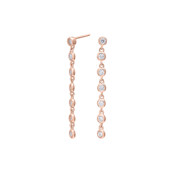 Joanli Nor\'s Rosaforgyldt sølv ørehængere EMMYNOR 37mm
