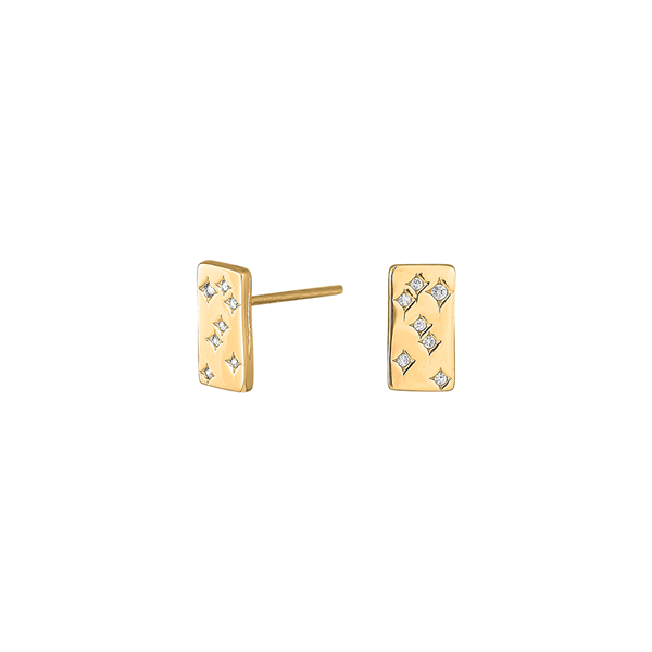Joanli Nor\'s Forgyldt sølv ørestikker FELINANOR 10x5mm