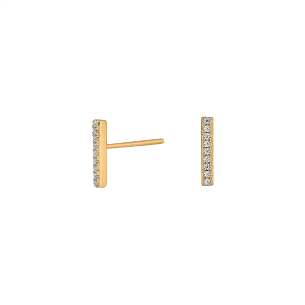 Joanli Nor\'s Forgyldt sølv ørestikker FIRANOR 10mm