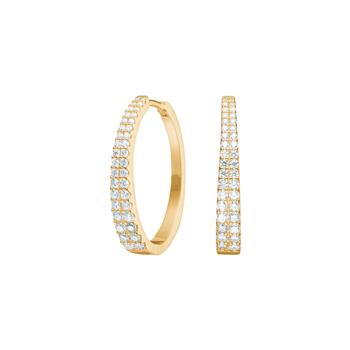 Joanli Nor's Forgyldt sølv creoler large RUNANOR