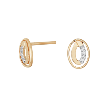 Siersbøl's 14kt. Guld ørestikker m. dia. 0.04ct W/SI