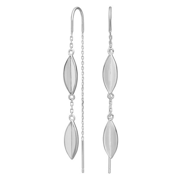 Nordahl\'s Rhd. sølv ørehængere LEAVES52