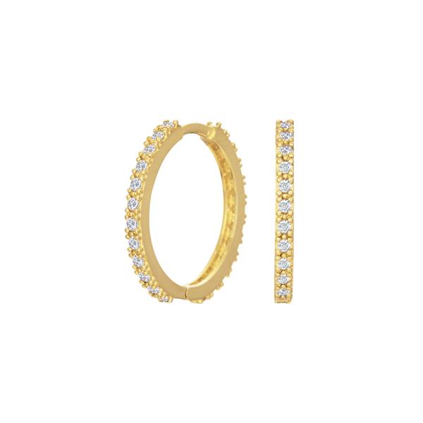 Siersbøl\'s 14 kt. guldcreoler m/cz 18mm