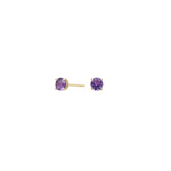 Siersbøl's 14kt. guldørestikkker m. 4mm ametyst