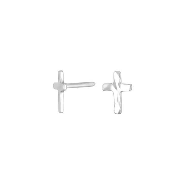 Nordahl\'s Rhod. sølvørestikker CHARM52 kors 