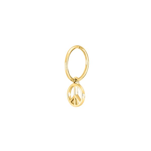 Nordahl\'s Forgyldt sølv creoler FUNKY52 peace 1stk 