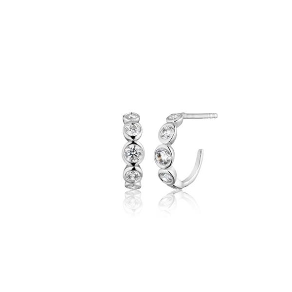 Blicher Fuglsang\'s Sølv creol med zirkoner