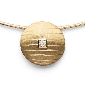 Bastian Inverun's 750/- Vedhæng mat/børstet, br. 0,06ct W-SI