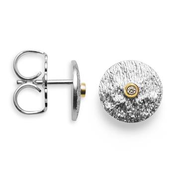 Bastian Inverun's 925/- ørehænger delvis fg rho satin br 0,02ct W-SI