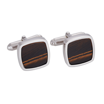 Son of Noa's SON Rhd. Sølv manchetknapper m/ yellow tiger eye