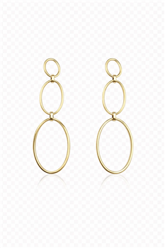 L&G's ørehænger 8 karat ringe oval