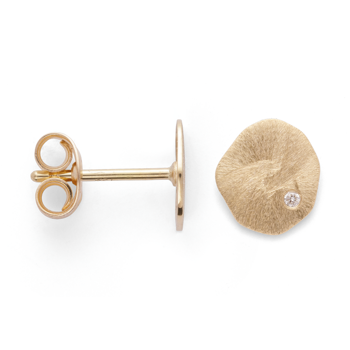 Bastian Inverun's 750/- Stud øreringe mat/børstet, br 0.02ct W-SI
