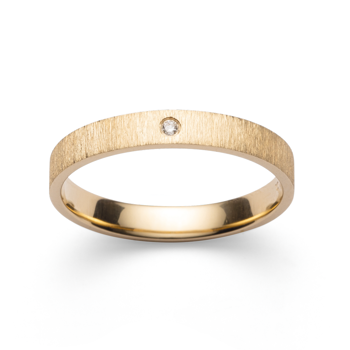 Bastian Inverun's 750/- Ring mat/børstet, brillant 0,02ct W-SI