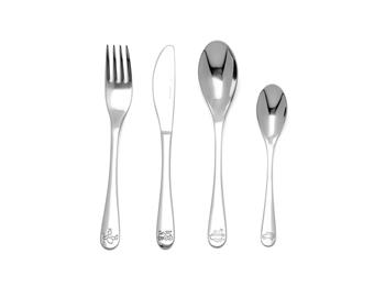 Noa Kids's Børnebestik, 4 stk., Miffy-køretøjer, rustfrit stål