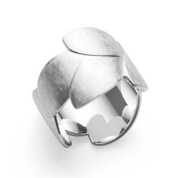Bastian Inverun's 925/- Ring, rho. mat/børstet