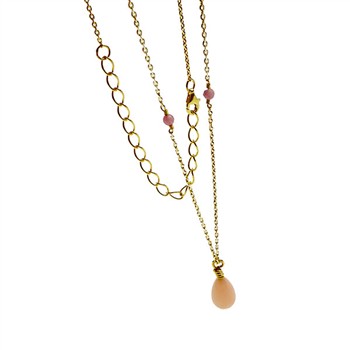 San - Links of Joy's Halskæde med Pink opal 42+8cm