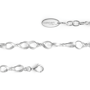 Bastian Inverun's 925/- armbånd skrabe mat, 19cm + 1,5cm