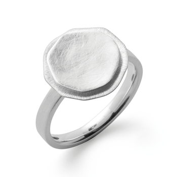 Bastian Inverun's 925/- Ring, mat/børstet rho.