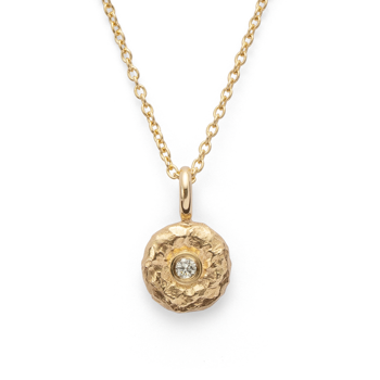 Bastian Inverun's 750/- Vedhæng specielt tekstureret, 0,03ct W-SI