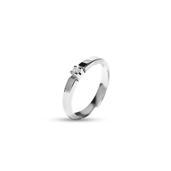 Aagaard's 14KT HV.D.RING BRILL.1X0,03CT WPI