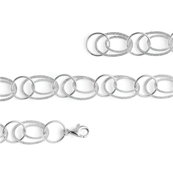 Bastian Inverun's 925/- armbånd, rhd, mat/pol., 19cm