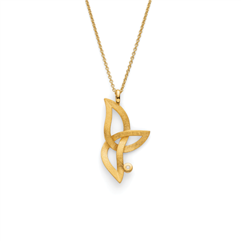 Bastian Inverun's 925/- vedhæng, fg., mat, dia. 0,02ct W-SI