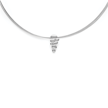 Bastian Inverun's 925/- vedhæng, rhd, mat, dia. 0,02ct W-SI