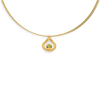 Bastian Inverun's 925/- vedhæng, fg., mat, peridot 0,52ct