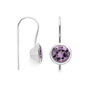 Bastian Inverun's 925/-øreringe,rhd, pol., amethyst 3,3ct