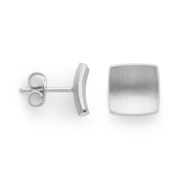 Bastian Inverun's 925/- øreringe, rhd, mat/blank, 10mm