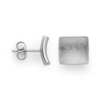 Bastian Inverun's 925/-øreringe, rhd, børstet/pol.,10mm
