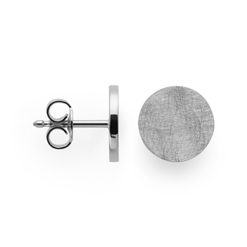 Bastian Inverun's 925/- øreringe, rhodium-pl., mat,/pol., 10mm