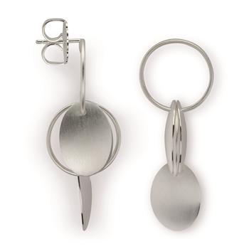 Bastian Inverun's 925/- Ørestikker, rhodineret, matte